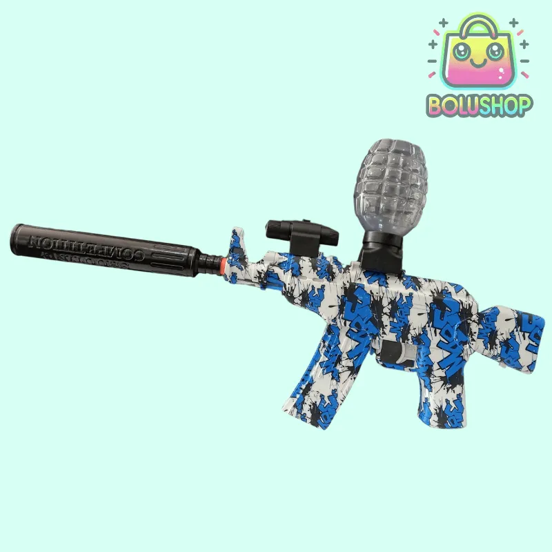 Arma Hidrogel Automatica Ak47 C/laser Azul
